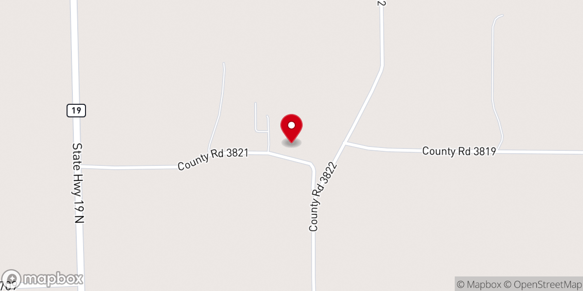 Map showing location of Cox Chapel