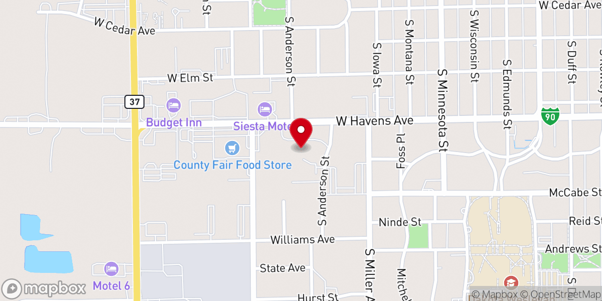 Map showing location of Wesley Acres