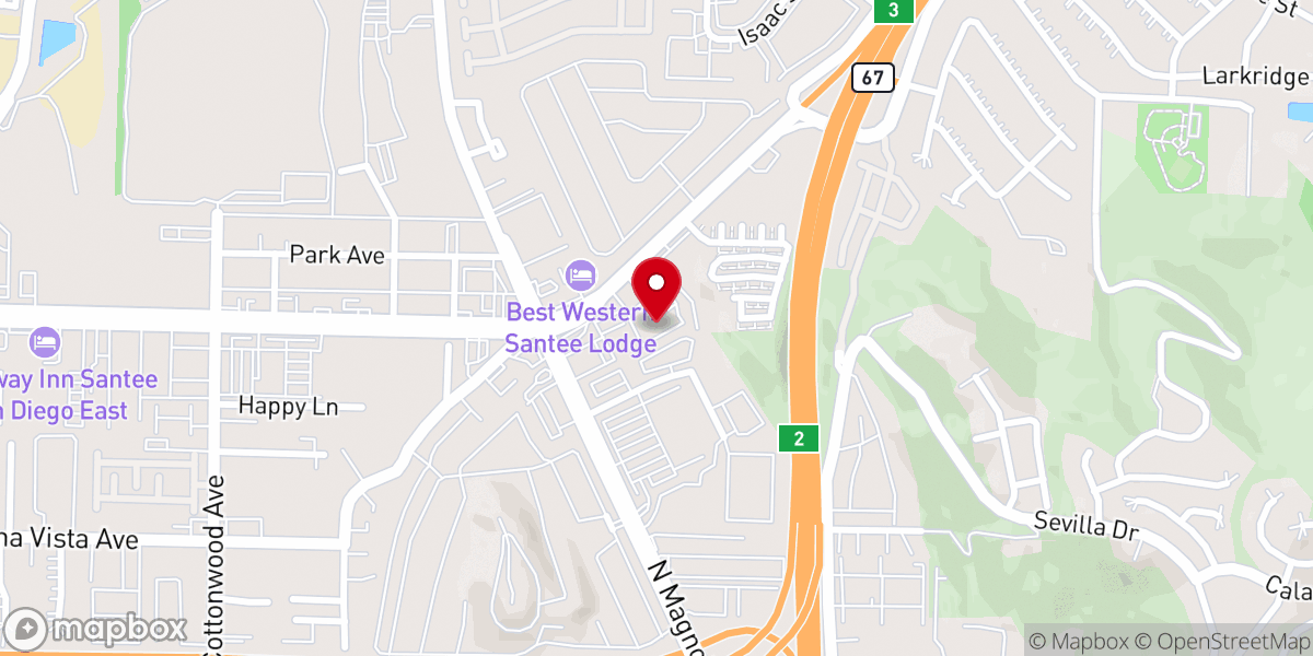 Map showing location of Fountain of Truth Church San Diego