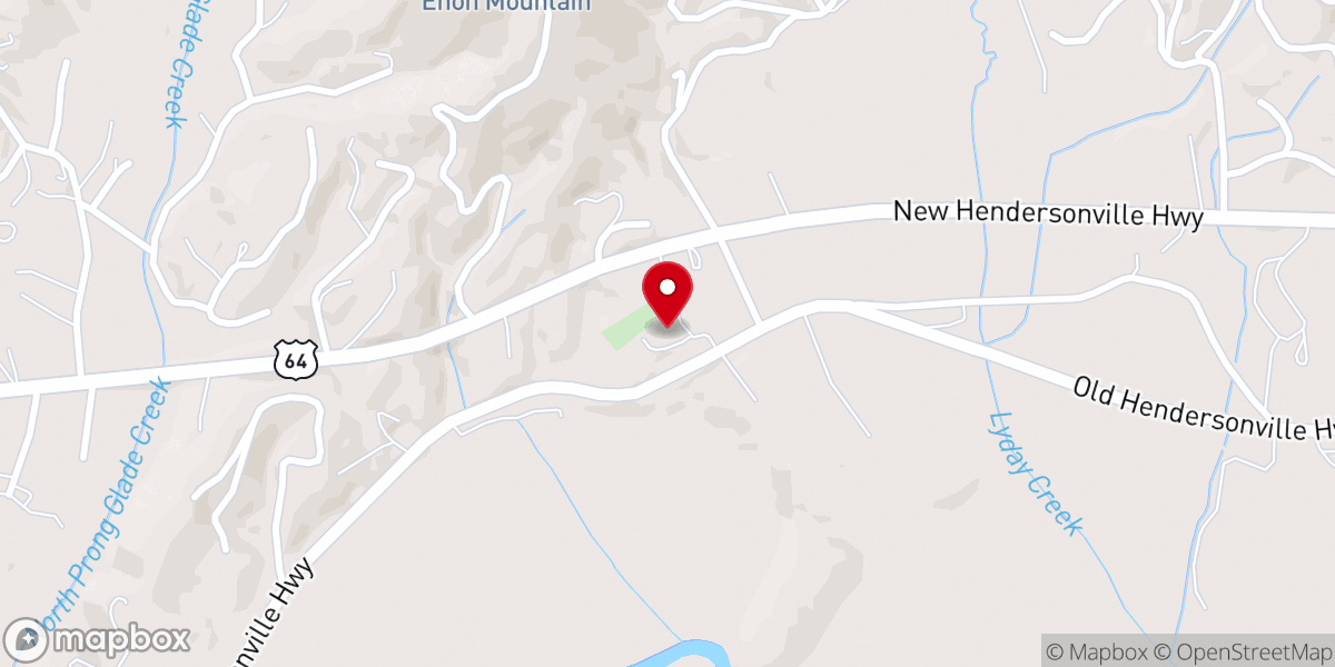Map showing location of Enon Baptist Church