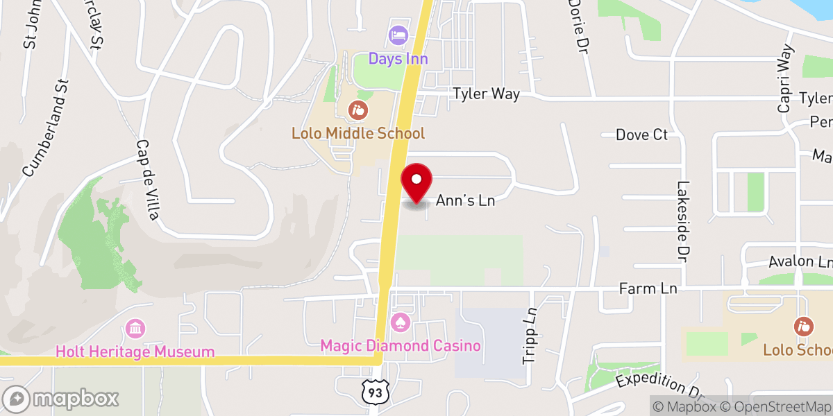 Map showing location of Set Free Christian Fellowship