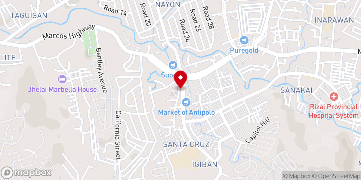 Map showing location of Baptist Academy of the Phil.
