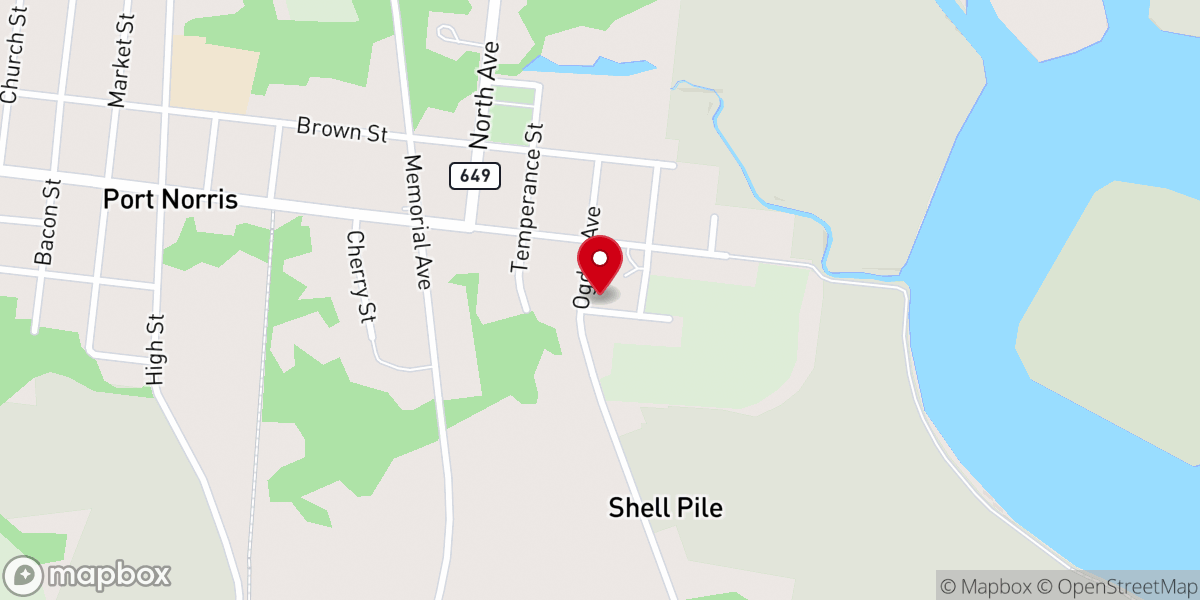 Map showing location of Wesley Church