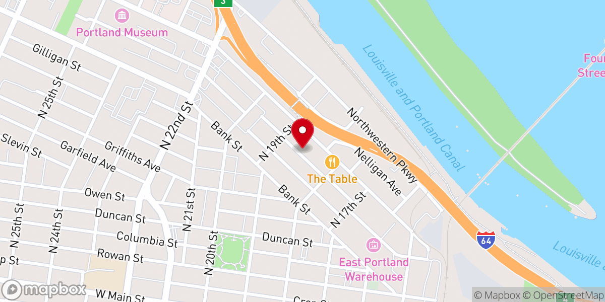 Map showing location of Portland Methodist Center