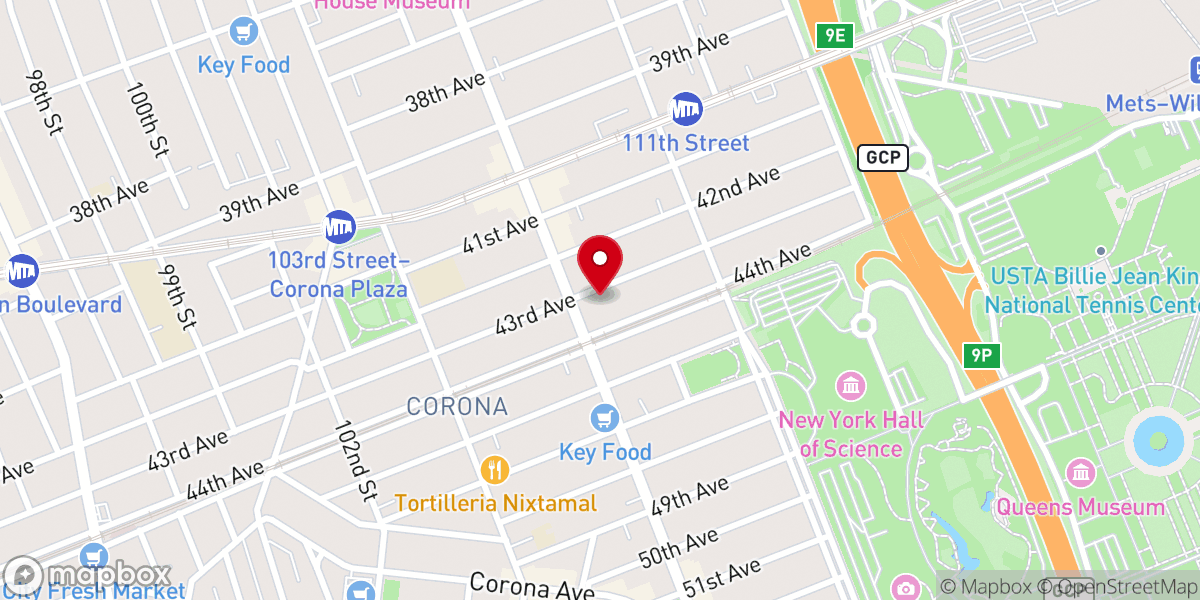 Map showing location of Christian Congregation in the United States - Corona