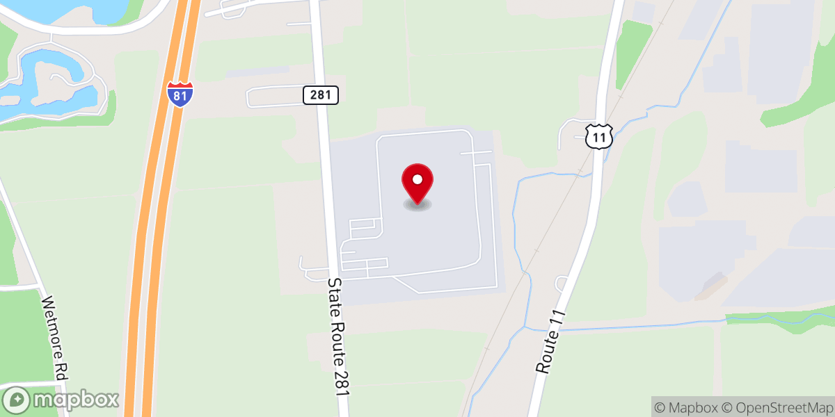 Map showing location of ALDI Distribution Center