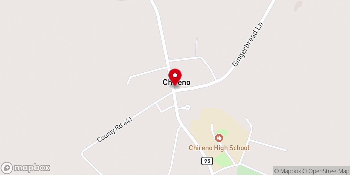 Map showing location of East Texas Food Bank - Chireno Produce - Food Pantry