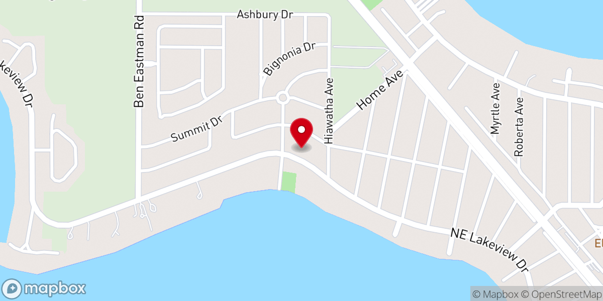 Map showing location of Faith Lutheran Church