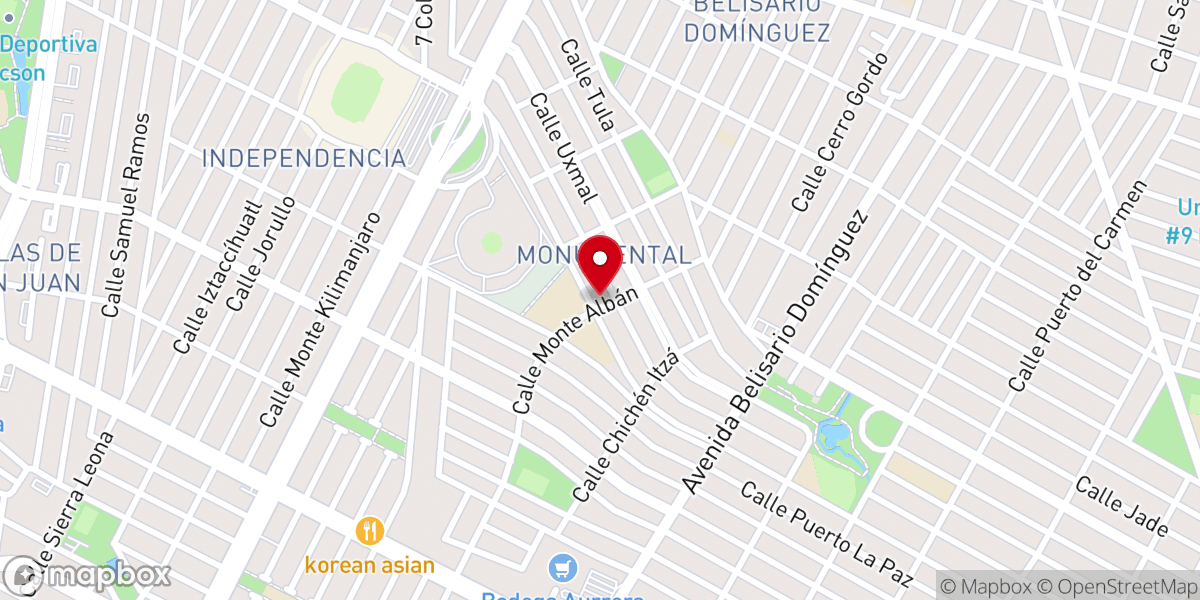 Map showing location of Parroquia del Corazón Eucarístico de Jesús