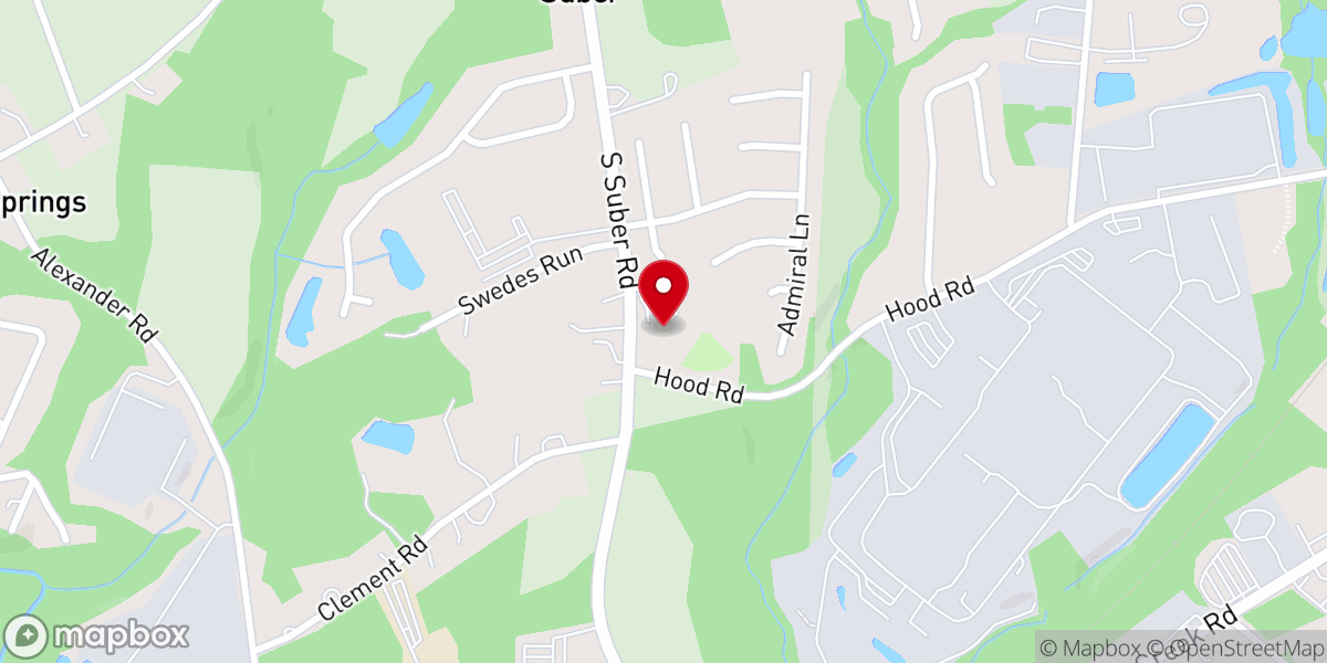 Map showing location of Harmony Fellowship Church