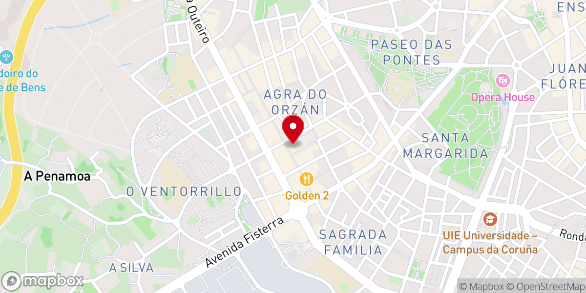 Map showing location of Mercado Municipal das Conchiñas