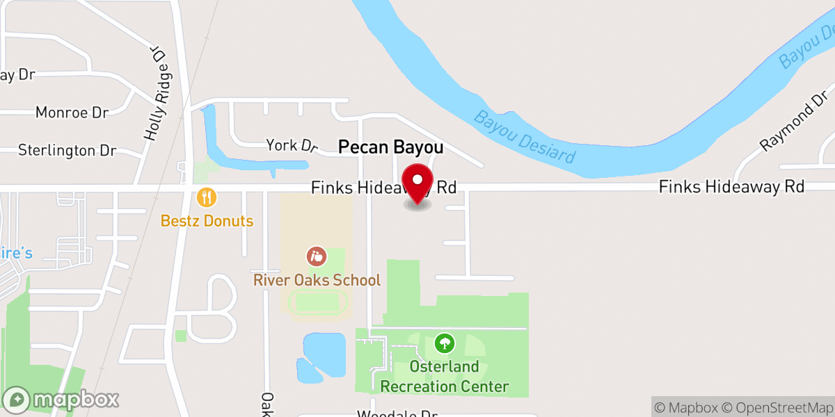 Map showing location of Victory Baptist Church