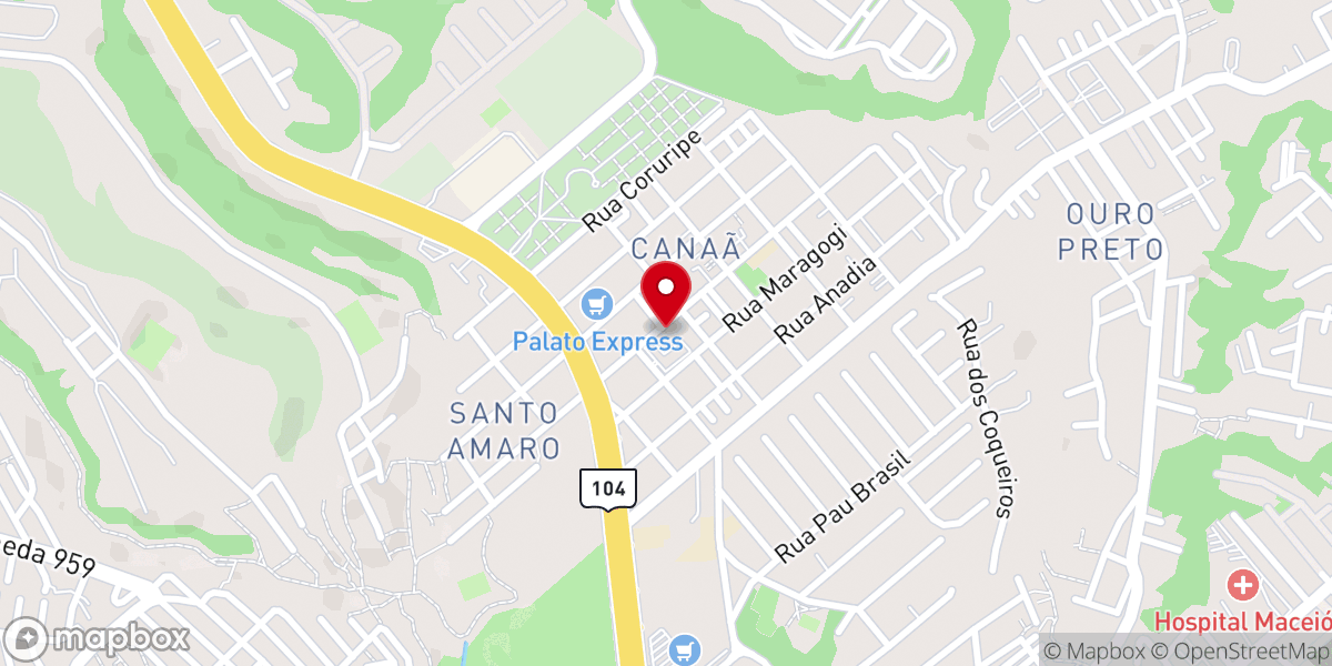 Map showing location of Igreja Verbo da Vida Canaã