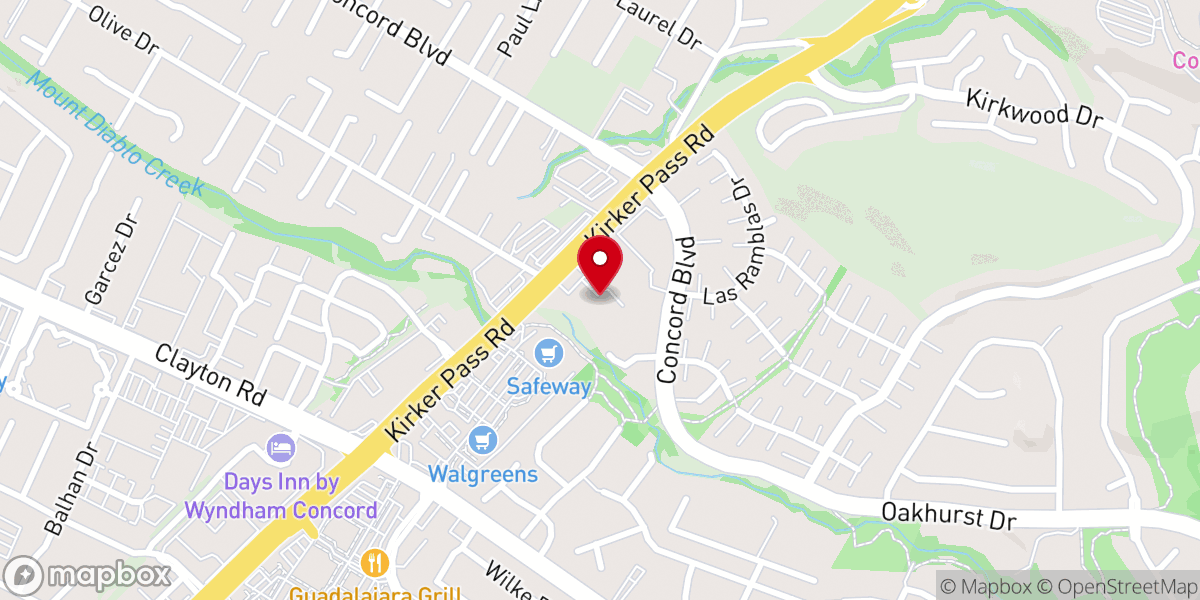 Map showing location of Clayton Valley Presbyterian Children's Center