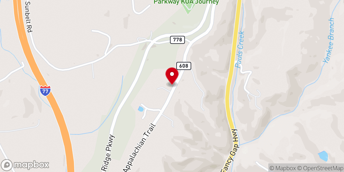 Map showing location of Fancy Gap United Methodist Church