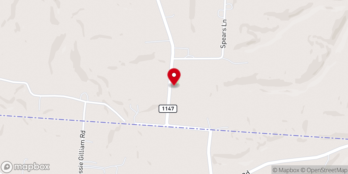 Map showing location of Macedonia Church