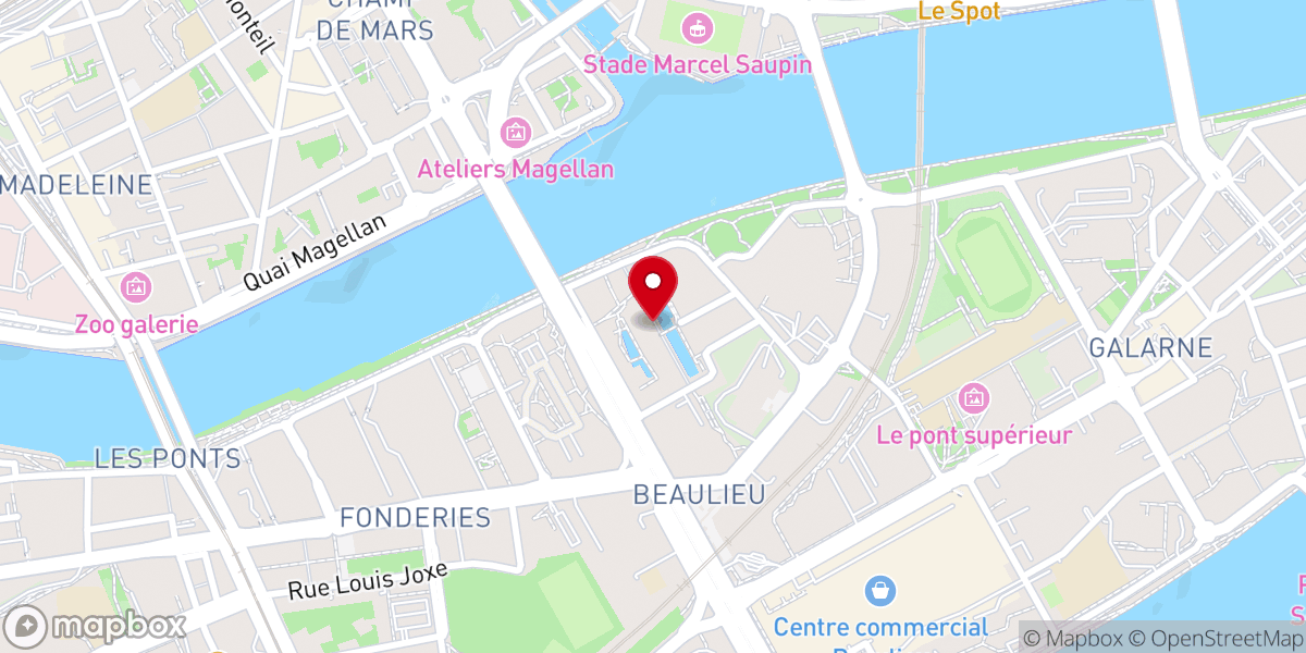 Map showing location of Eglise Perspectives Île de Nantes