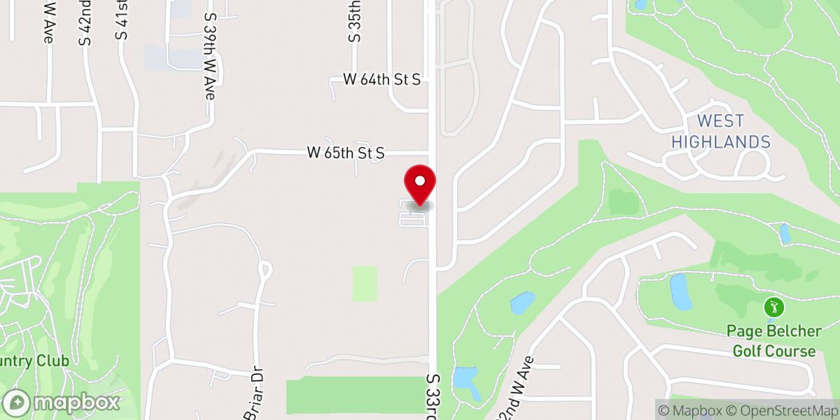 Map showing location of First Church Tulsa Hills