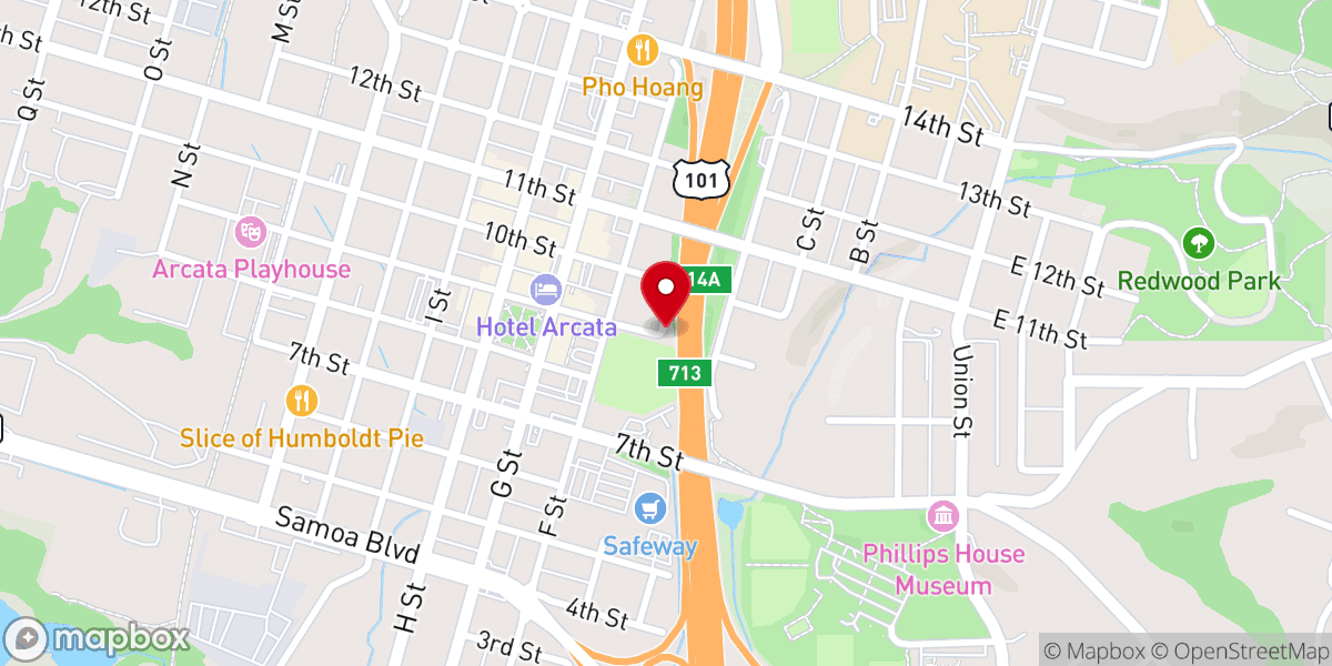 Map showing location of Arcata House Partnership ANNEX ONE STOP