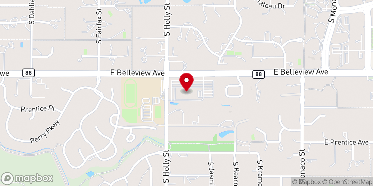 Map showing location of Greenwood Community Church