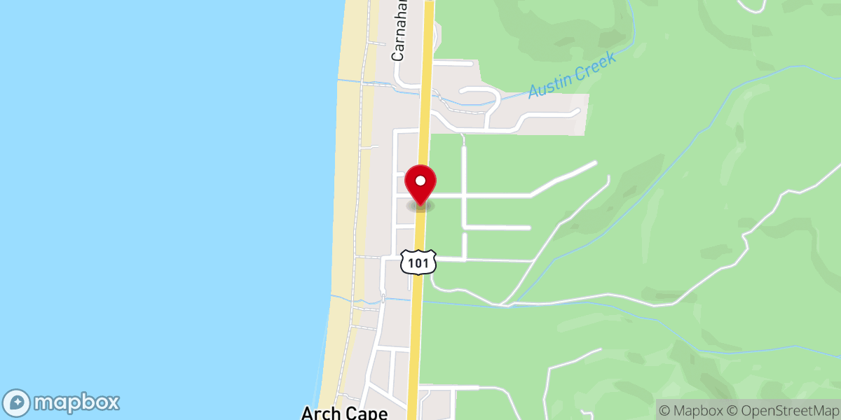 Map showing location of Arch Cape