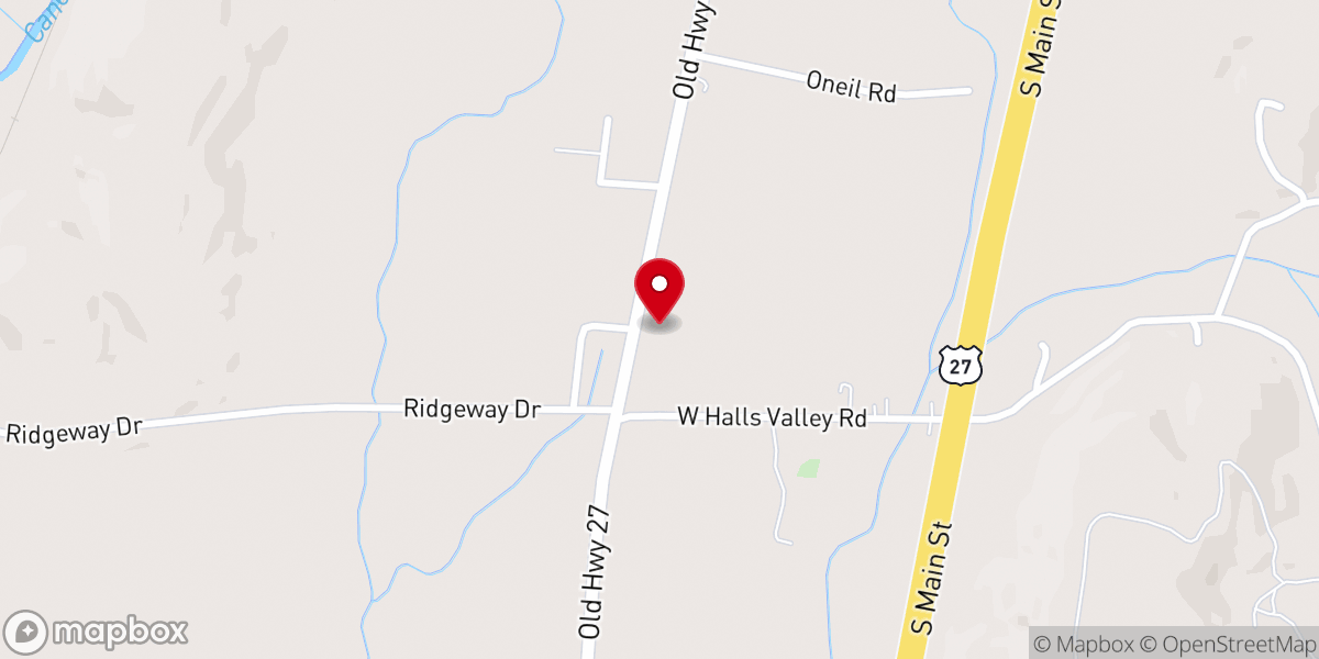 Map showing location of Pleasant Grove Church of Christ