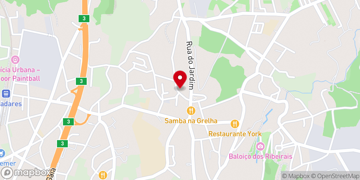 Map showing location of Casa e Centro Paroquial de Vilar do Paraíso