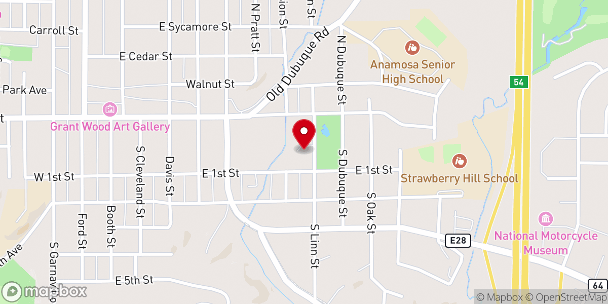 Map showing location of Lighthouse Baptist Church
