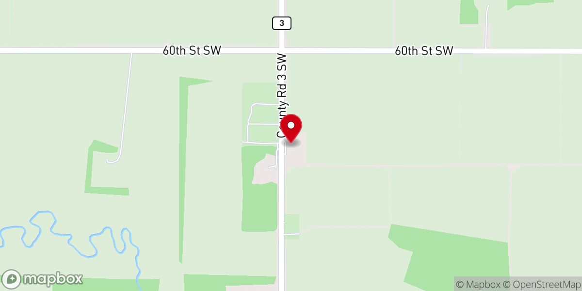 Map showing location of East Saint Olaf Lutheran Church