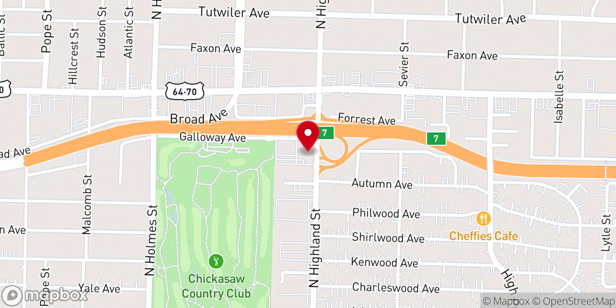 Map showing location of Annunciation Greek Orthodox Church