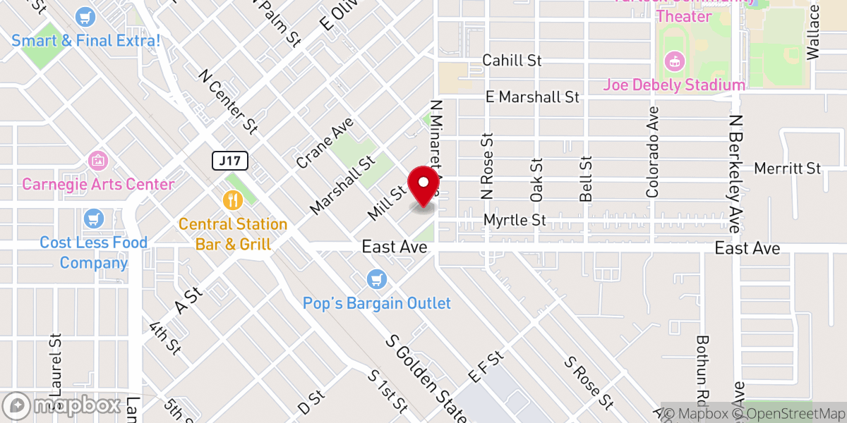 Map showing location of Saint John's Assyrian Presbyterian Church