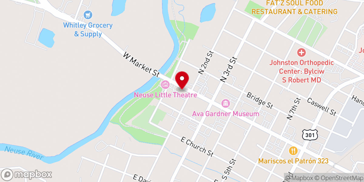 Map showing location of Centenary United Methodist Church