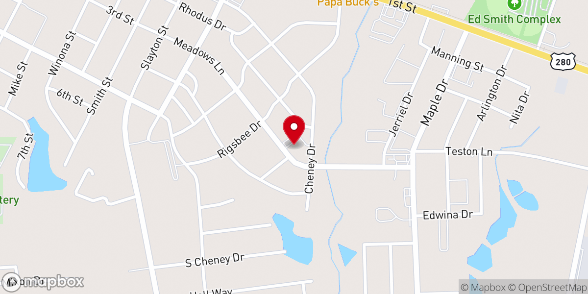 Map showing location of Episcopal Church of the Annunciation