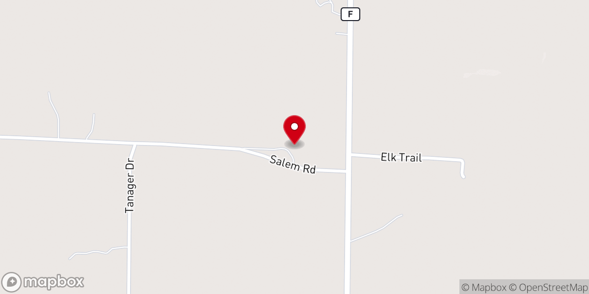 Map showing location of Salem Church
