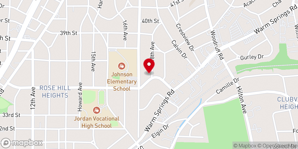 Map showing location of Union Primitive Baptist Church