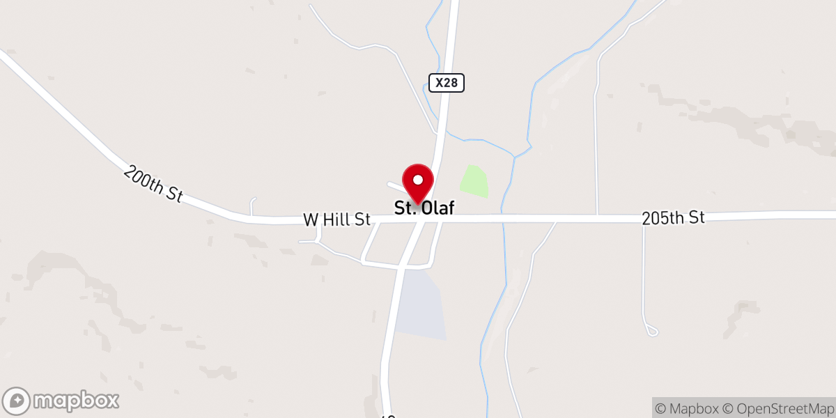 Map showing location of St Olaf