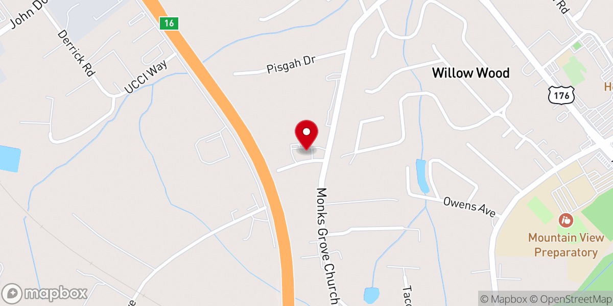 Map showing location of Sigsbee Church of Christ