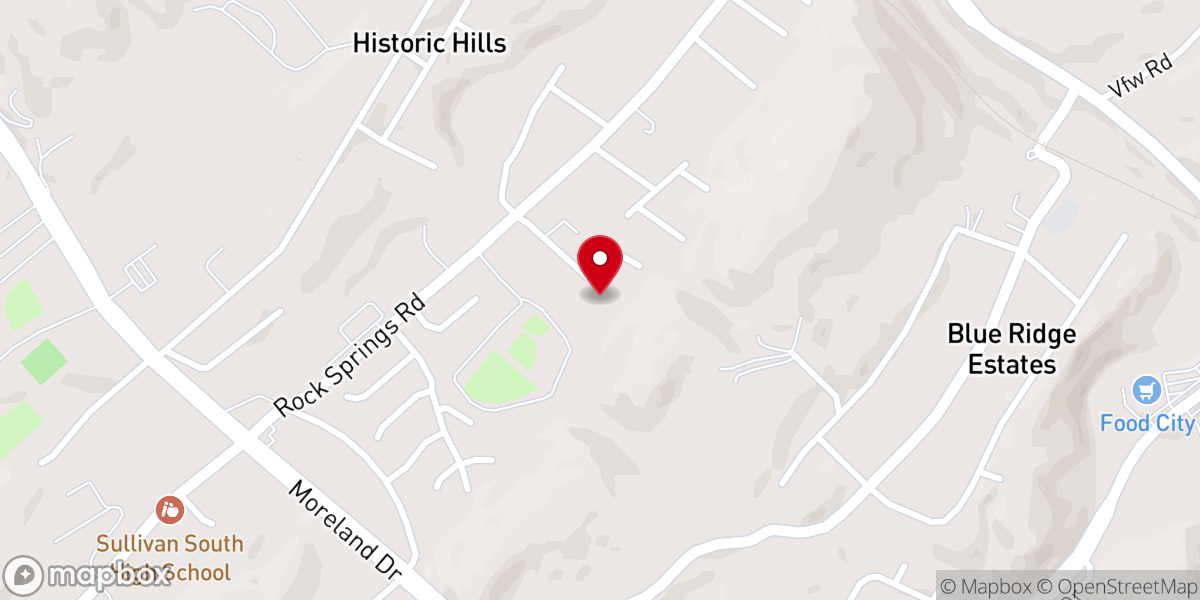 Map showing location of Bible Baptist Church