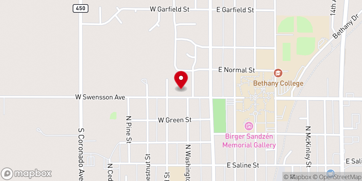 Map showing location of St Bridget Catholic Church