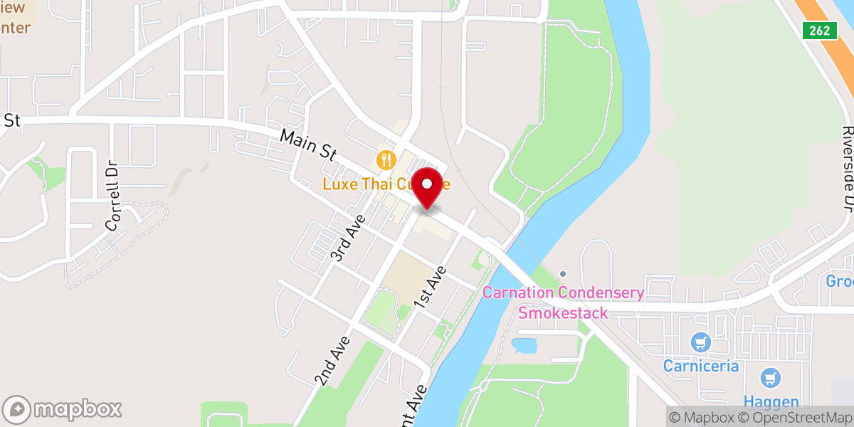 Map showing location of Ferndale