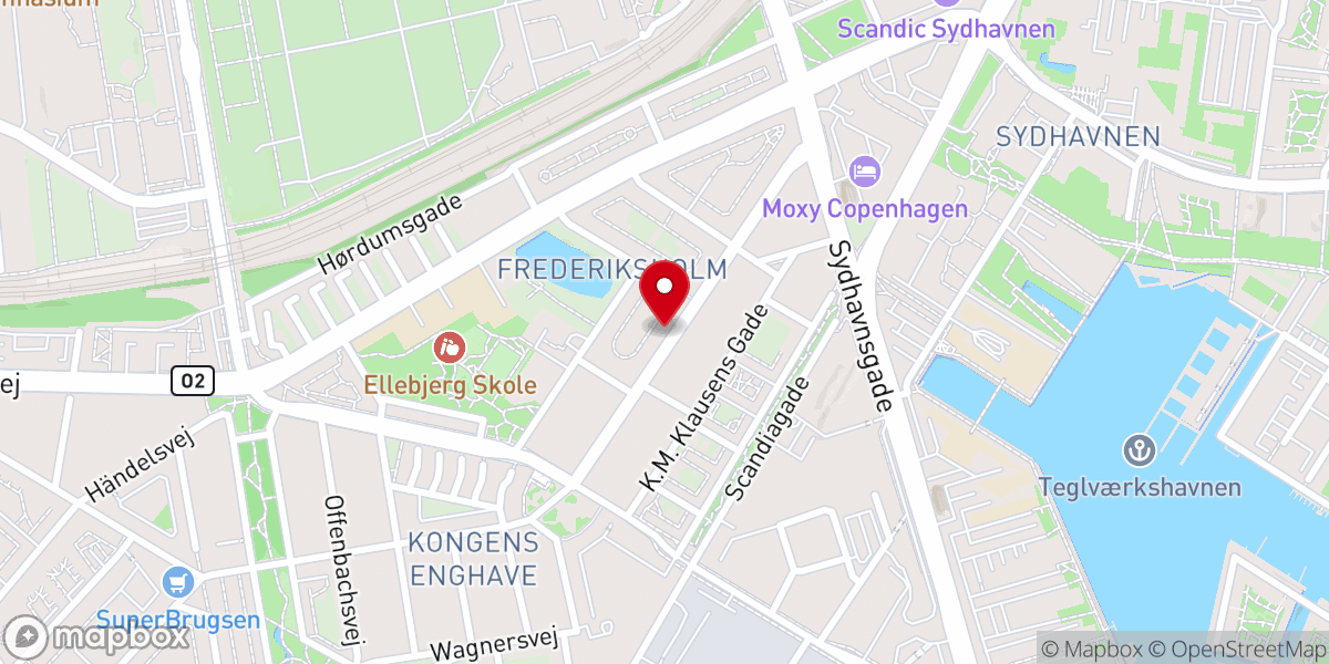 Map showing location of Folkekirkens Nødhjælp Genbrug