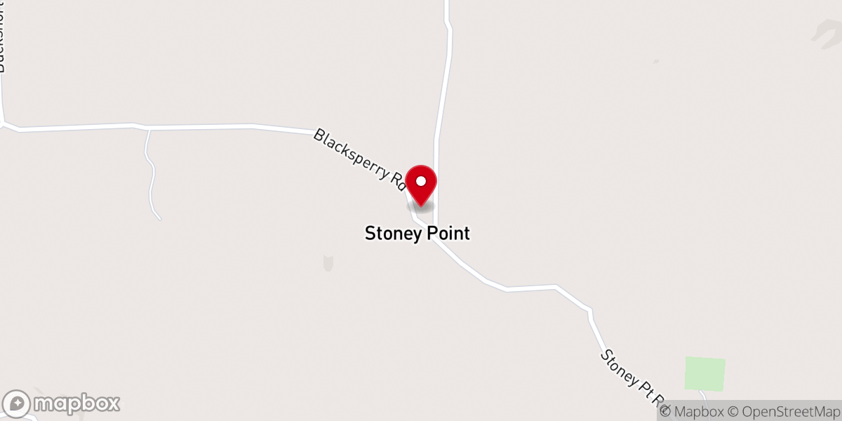 Map showing location of Stoney Point Grace Gospel