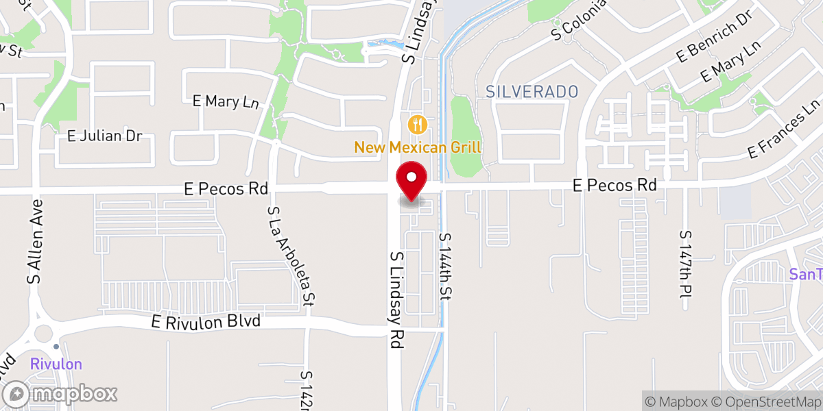 Map showing location of Desert Cross Lutheran Church