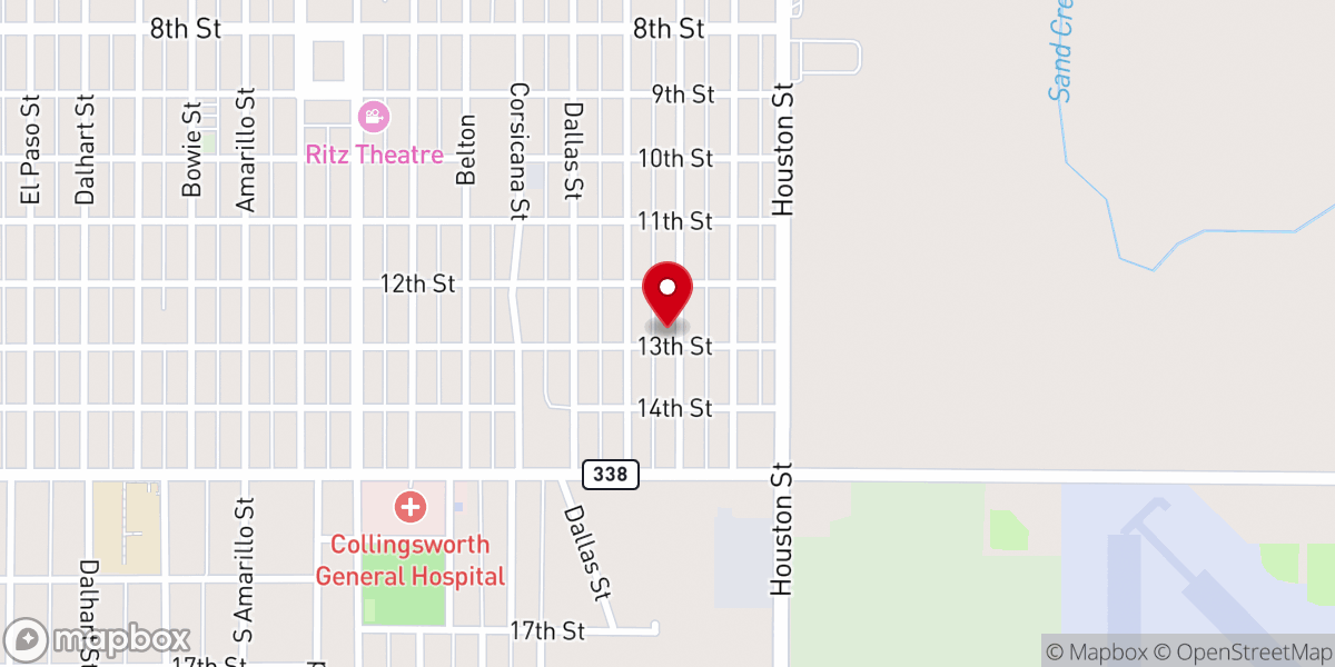 Map showing location of Trinity Fellowship Church