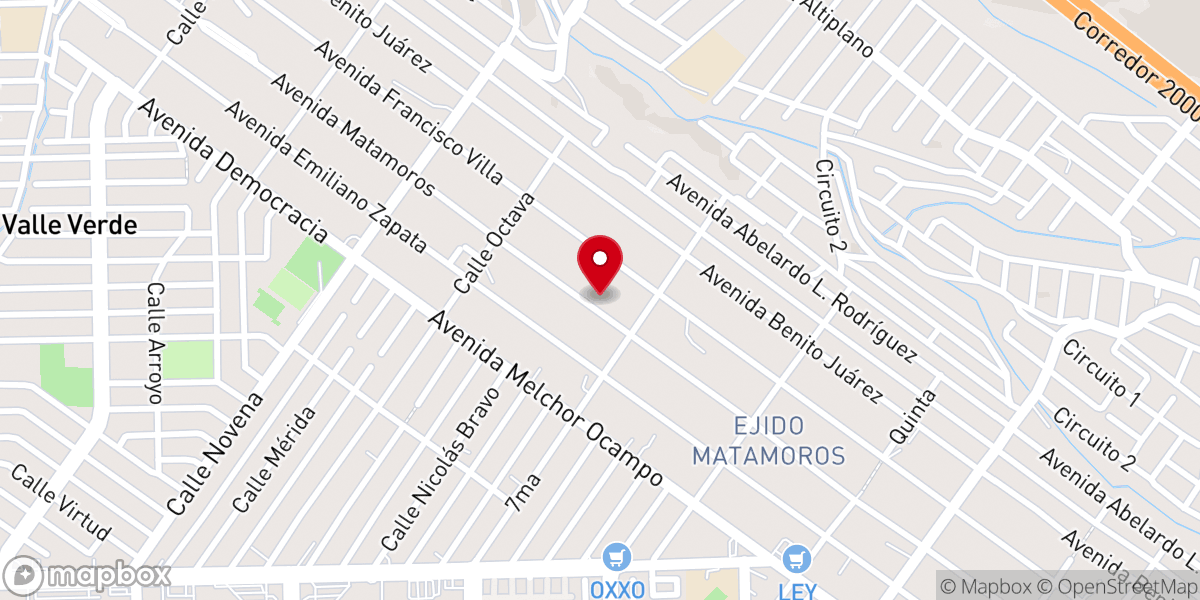 Map showing location of Parroquia Nuestra Señora de Guadalupe Reina de México