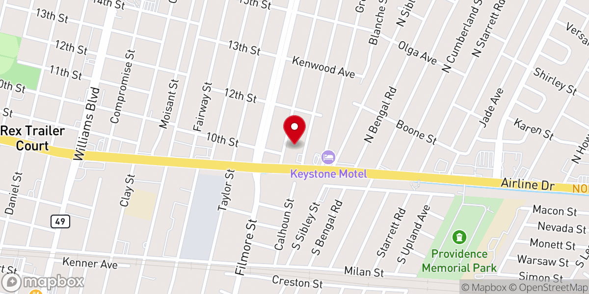 Map showing location of Iglesia Vida