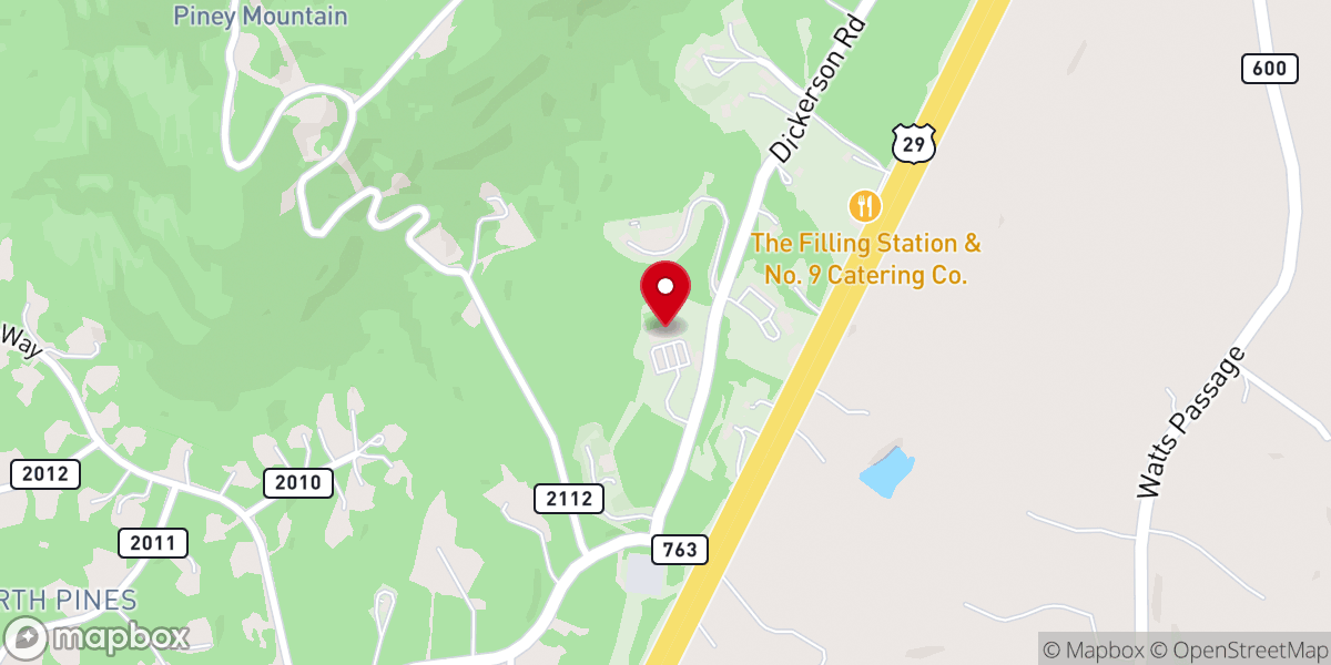 Map showing location of Northridge Church