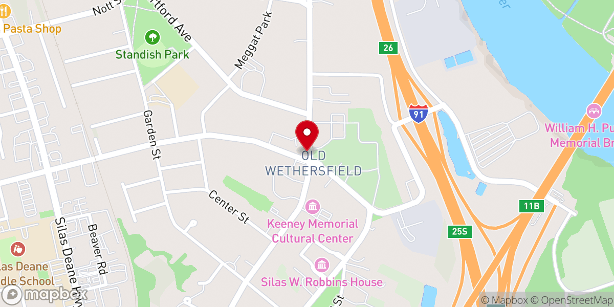Map showing location of Main St & Church St