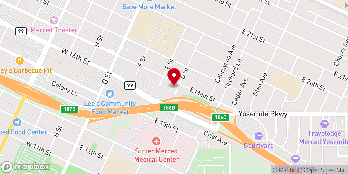 Map showing location of Grace Fellowship Foursquare