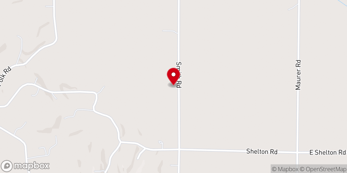 Map showing location of Otter Creek Church